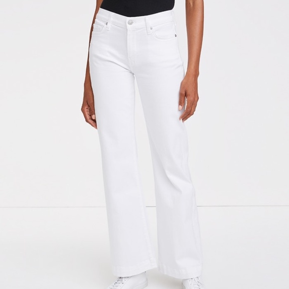 7 for All Mankind Dojo Tailorless Slim Illusion in Luxe White SZ 32 NEW